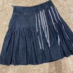 Oilily Denim Skirt with ribbons